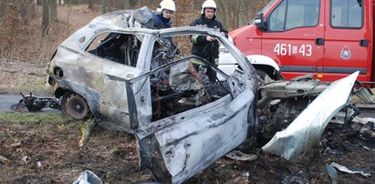 Makabryczny wypadek pod Kwidzynem. Kierowca spłonął w aucie