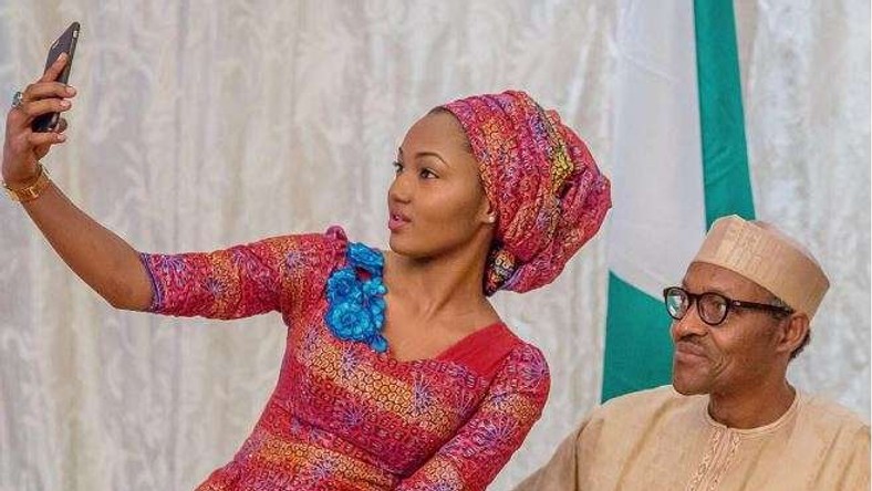 Zahra Buhari-Indimi with President Buhari 