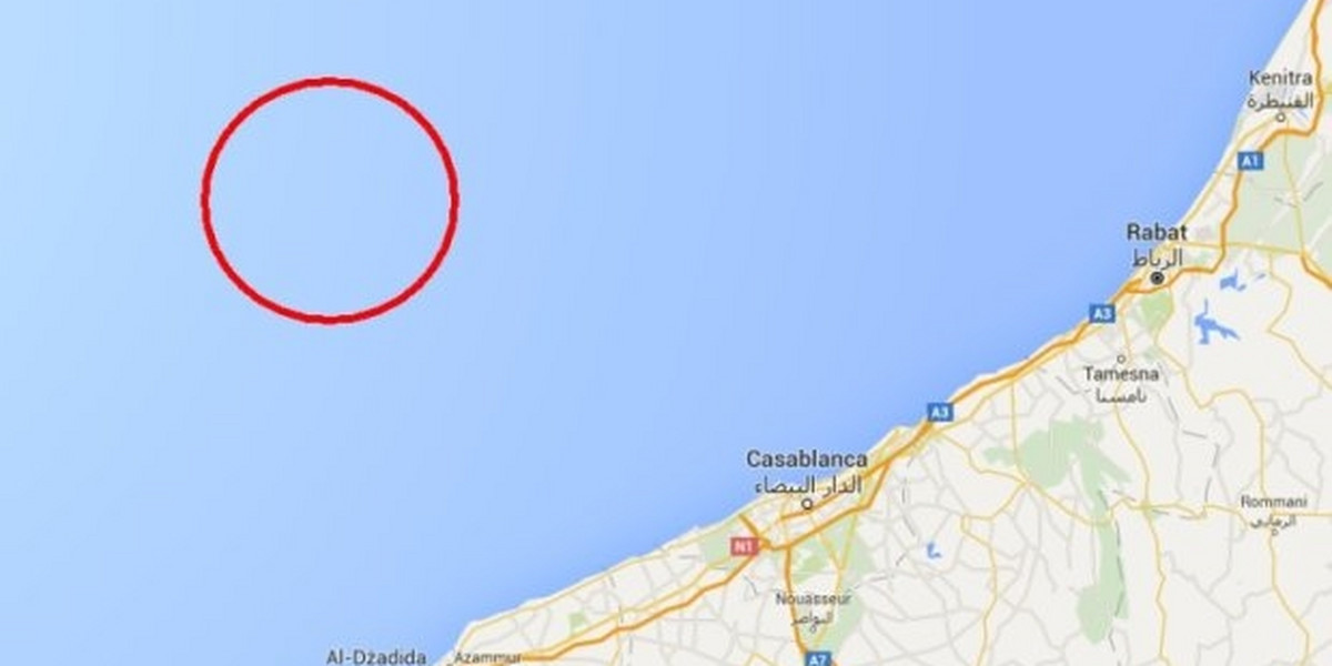 Wypadek u wybrzeży Maroka