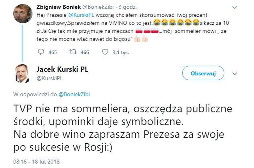 Jacek Kurski rozdaje... tanie wina!