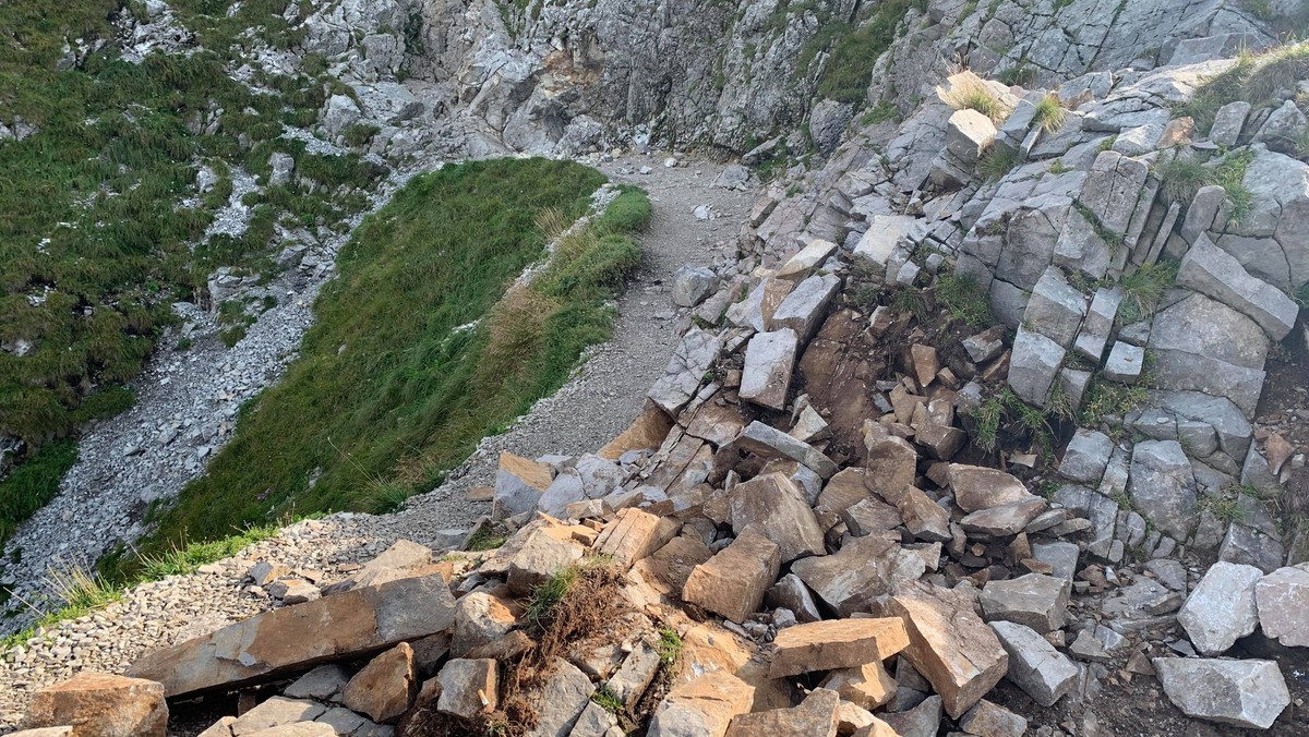 Fragment szlaku na Giewont