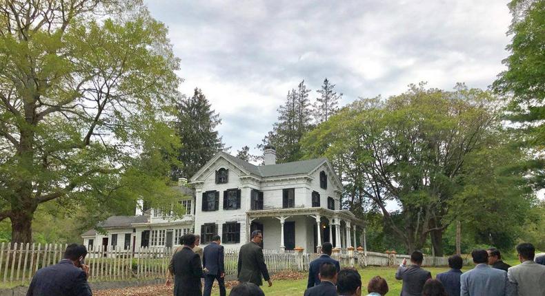 Church officials with Iglesia Ni Cristo tour the 62-acre ghost town known as Johnsonville, Connecticut.