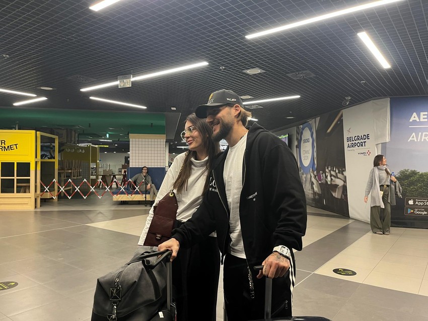 Anastasija Ražnatović i Nemanja Gudelj stigli u Beograd