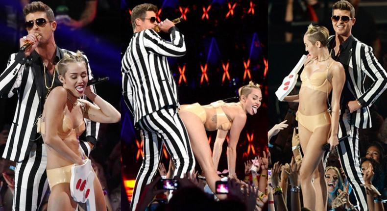 Miley Cyrus, Robin Thicke perform at 2013 VMA