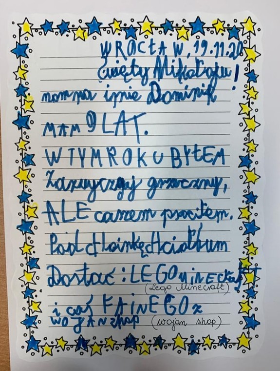 List do Mikołaja