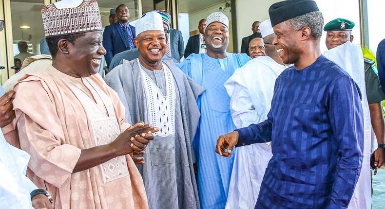 Osinbajo and and Governors at the launch of 'The Green Imperative'