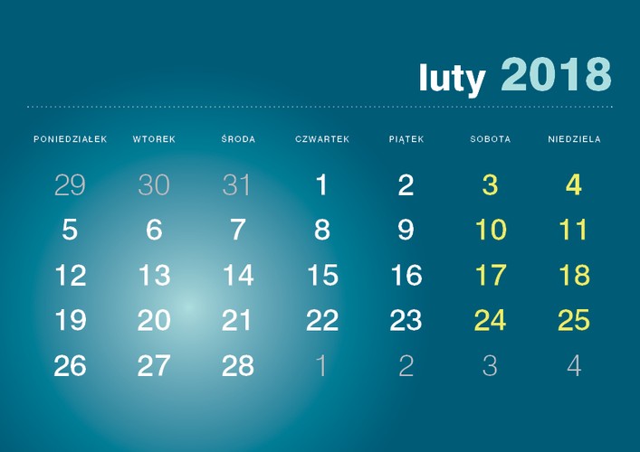 W lutym nie wypadają żadne długie weekendy.
