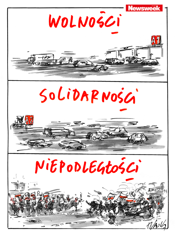 sawka autostrada solidarność wolność niepodległość