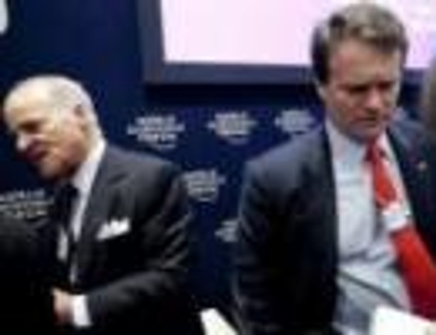 Brian Moynihan, szef Bank of America Corp. (z prawej) w Davos.