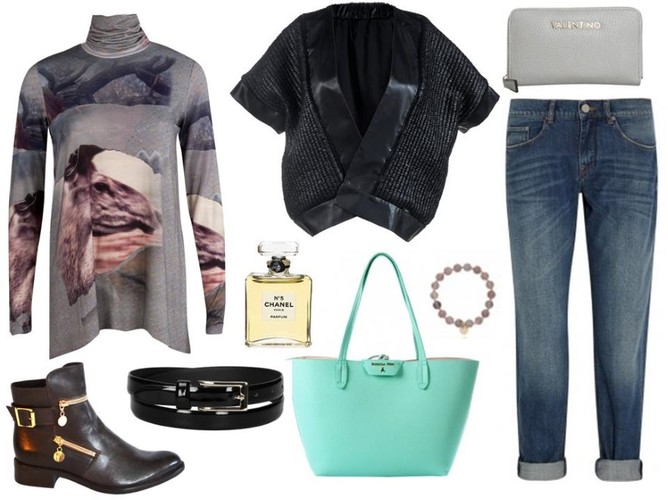 Golf – Rabarbar/rabarbar.com.pl, katana – Boca/boca.pl, spodnie – Victoria Beckham/e-catwalk.pl, sztyblety – Follow me/followmebutik.pl, torba – Patrizia Pepe/e-catwalk.pl