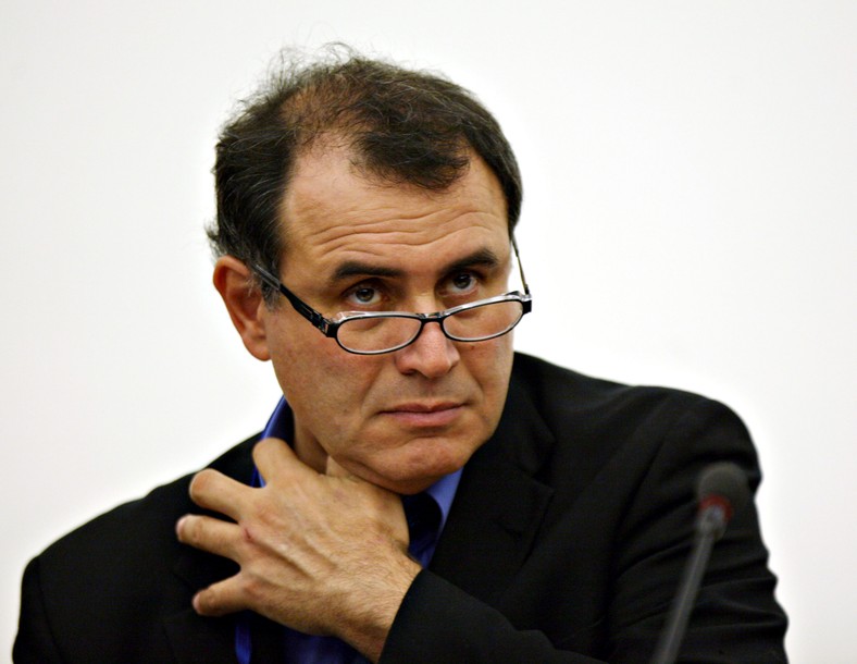 Nouriel Roubini, profesor ekonomii Stern School of Business Uniwersytetu Nowojorskiego oraz prezes firmy RGE Monitor. Fot. Bloomberg