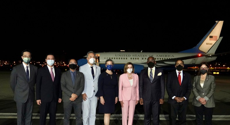 China announced military exercises around Taiwan after US House Speaker Nancy Pelosi landed on the island, which Beijing claims as its territory.