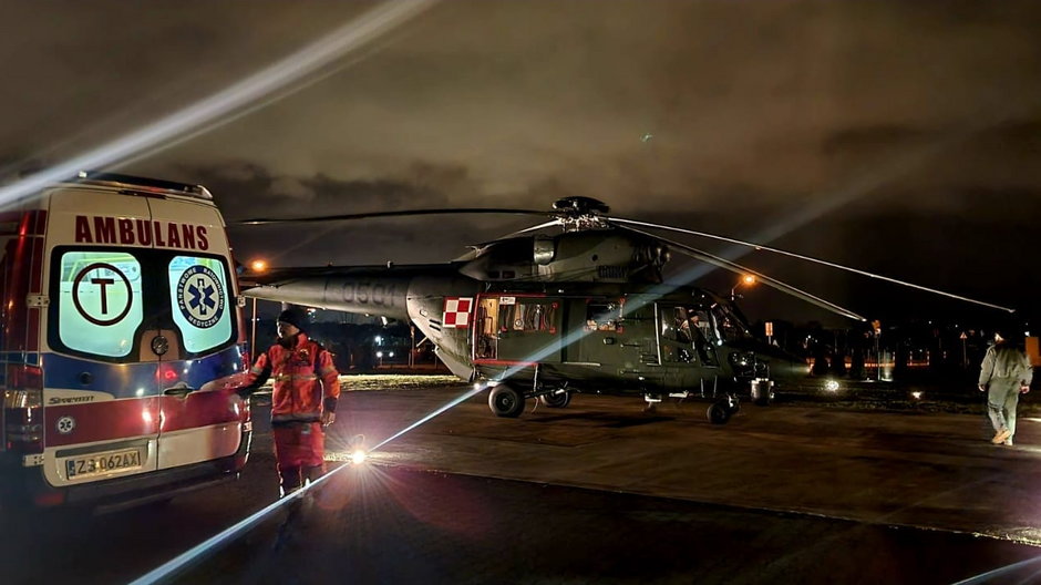 Transport dziecka odbył się helikopterem wojskowym 