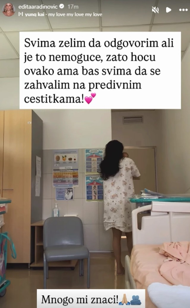 Edita sa ocem deteta u porodilištu