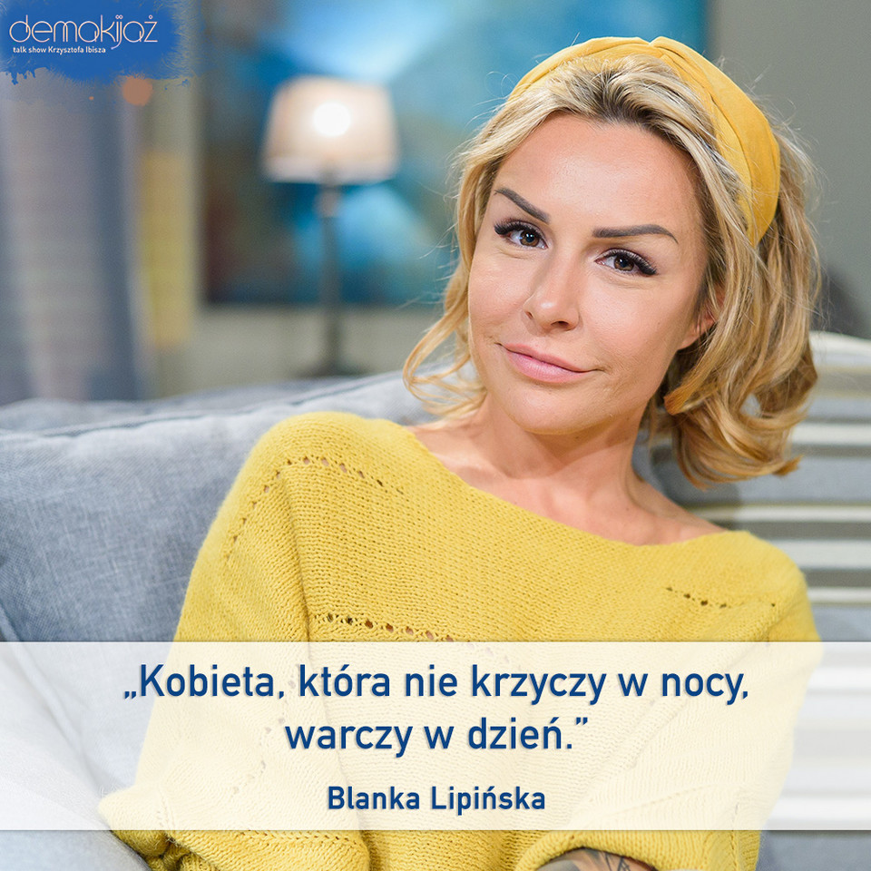 Blanka Lipińska na planie "Demakijażu"