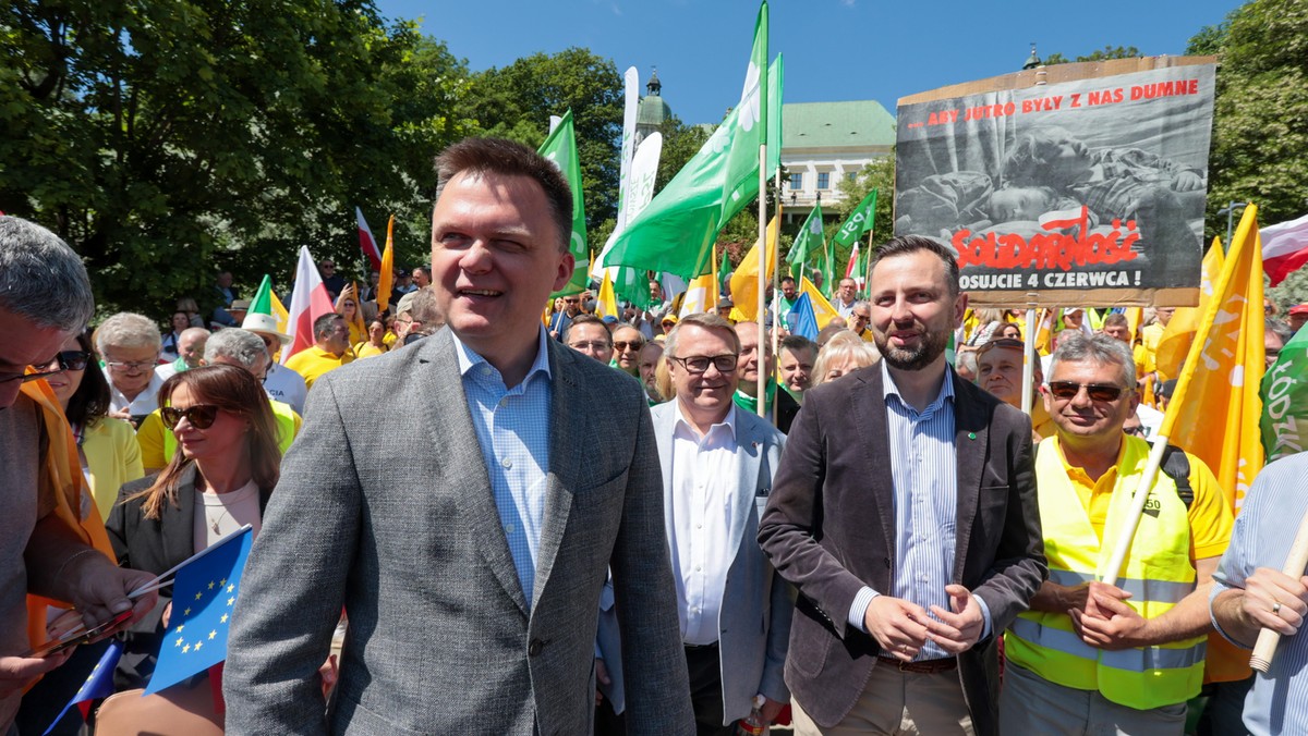 Szymon Hołownia i Władysław Kosiniak-Kamysz. Trzecia Droga na marszu 4 czerwca.