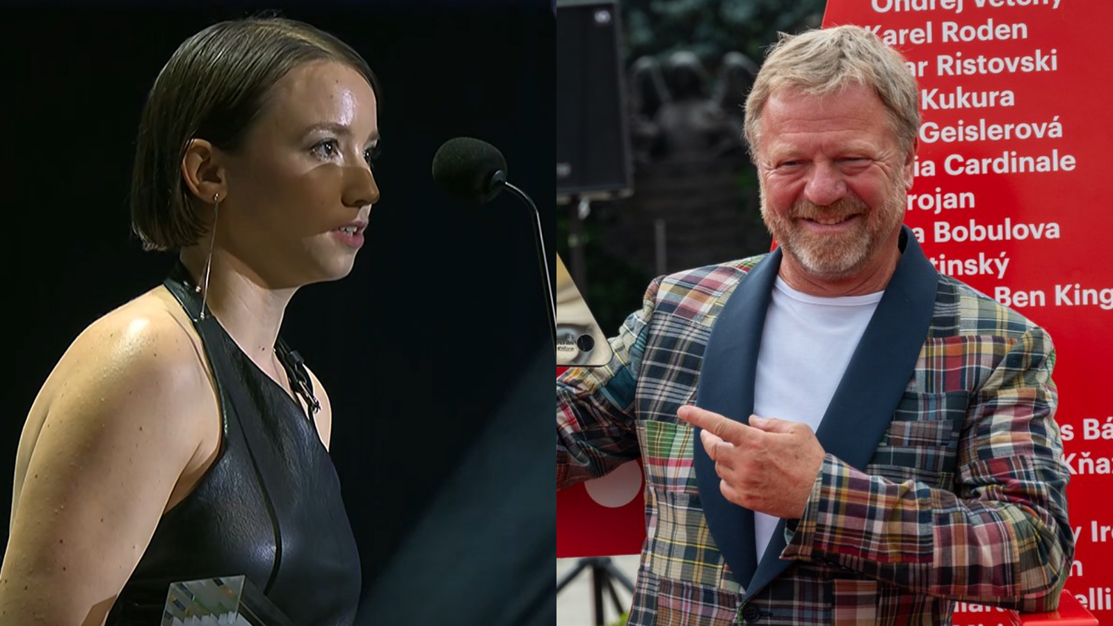 Slovenská režisérka Tereza Nvotová a herec Maroš Kramár.