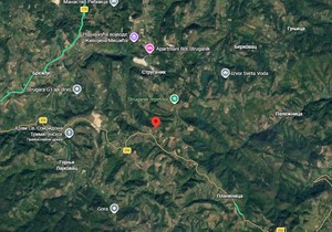 Zemljotres na Divčibarama: Crvena tačka označava gde je bio epicentar 
