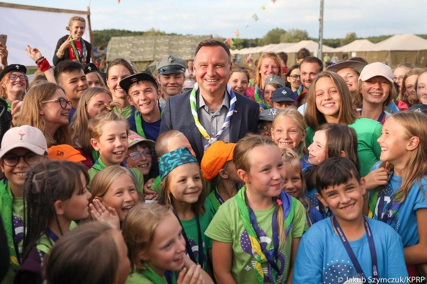 Prezydent Andrzej Duda uczestniczył w zlocie ZHP w Gdańsku