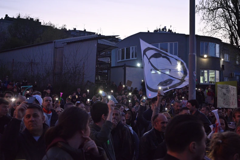 Protest ispred Informera