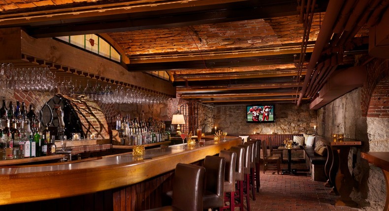 The aptly-named Cave bar is a Prohibition-era speakeasy with stone walls and live entertainment in the evenings.