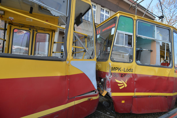 Kilkanaście osób rannych w zderzeniu tramwajów w Łodzi