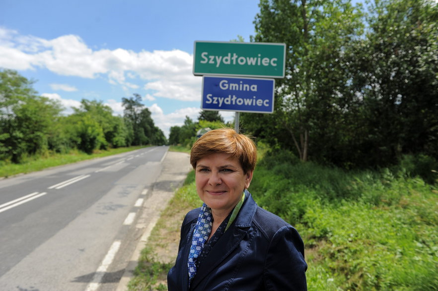 Beata Szydło w Szydłowcu w 2015 r.