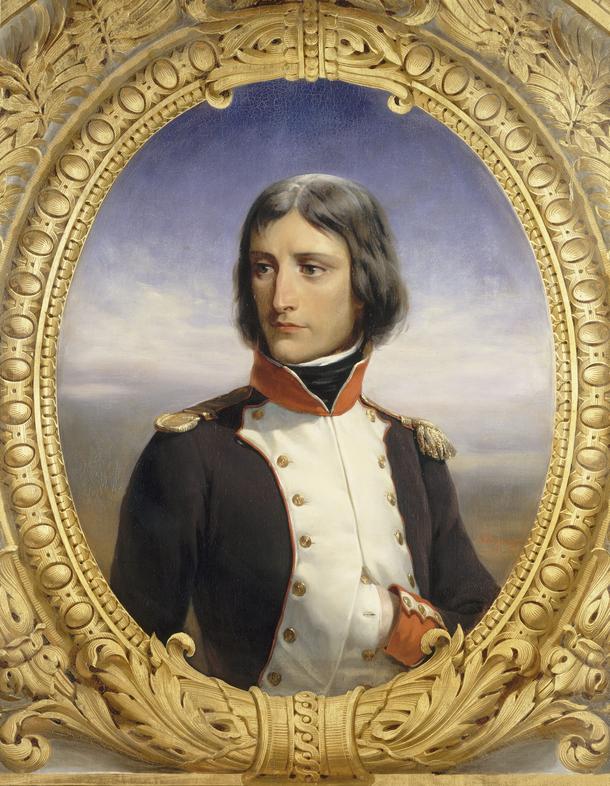 „Portret Napoleona Bonaparte w mundurze podpułkownika 1 Batalionu Korsyki w 1792 r. namalowany w 1834 r. przez Felixa Emmanuela Philippoteaux, olej na płótnie