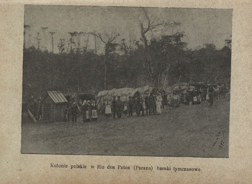 Baraki tymczasowe polskich kolonistów, z książki Józefa Siemiradzkiego „Szlakiem wychodźców”, tom 2, Warszawa 1900