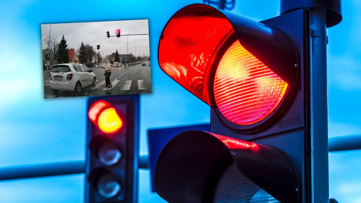 Kierowca zignorował czerwone światło (Screen: YouTube/Stop Cham)
