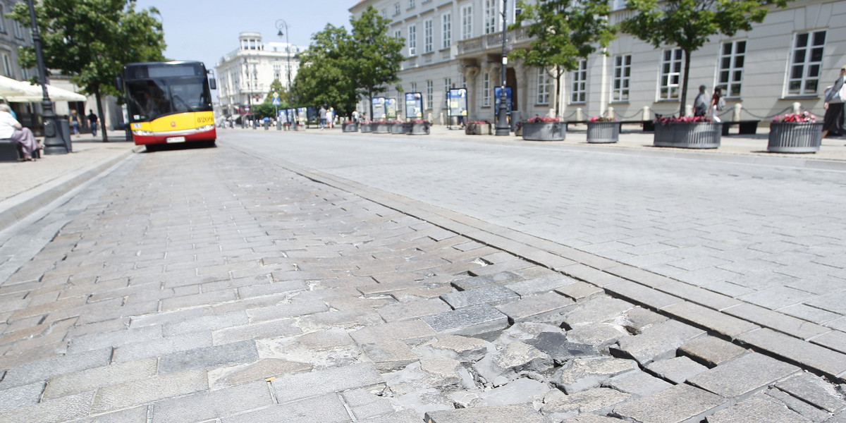 Remont na Krakowskim Przedmieściu