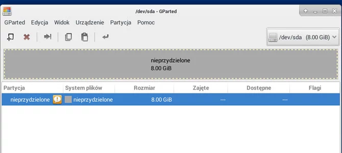GParted  - narzędzie do zarządzania partycjami dysków twardych.