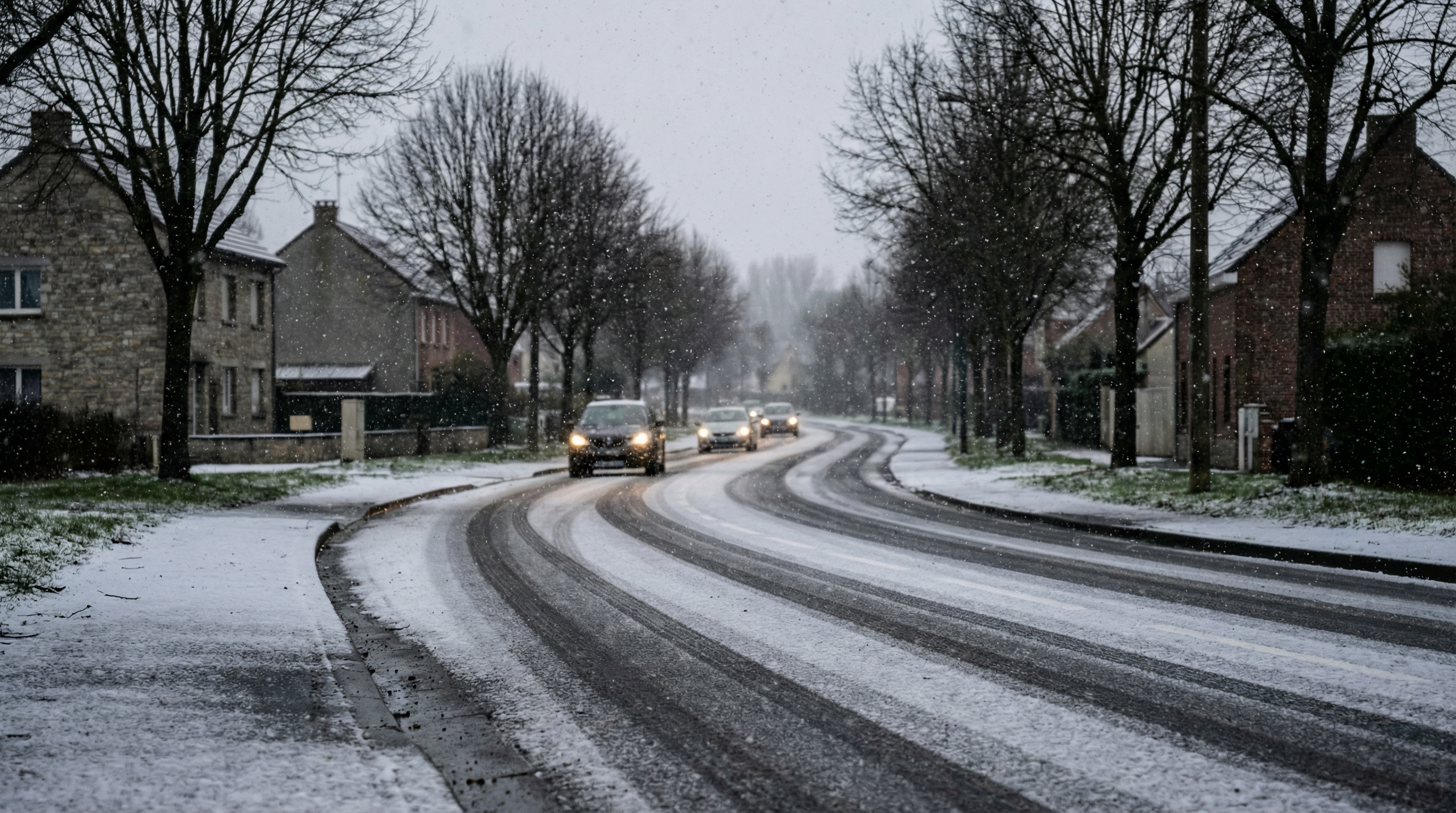 Neige et verglas menacent la circulation dans quinze départements du nord