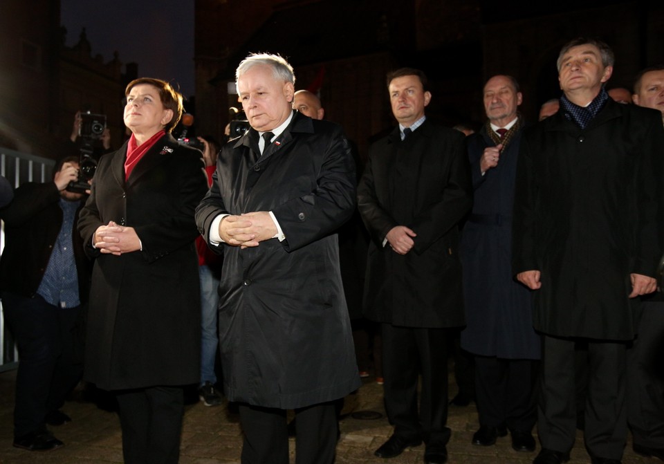 Kaczyński i Szydło świętują 11 listopada w Krakowie