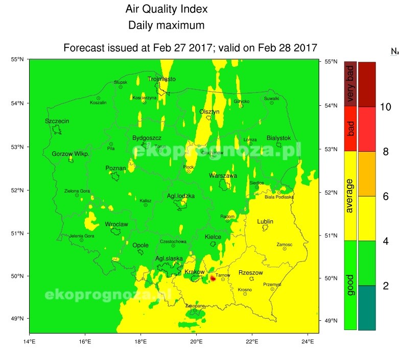 Ekoprognoza na 28.02.2017