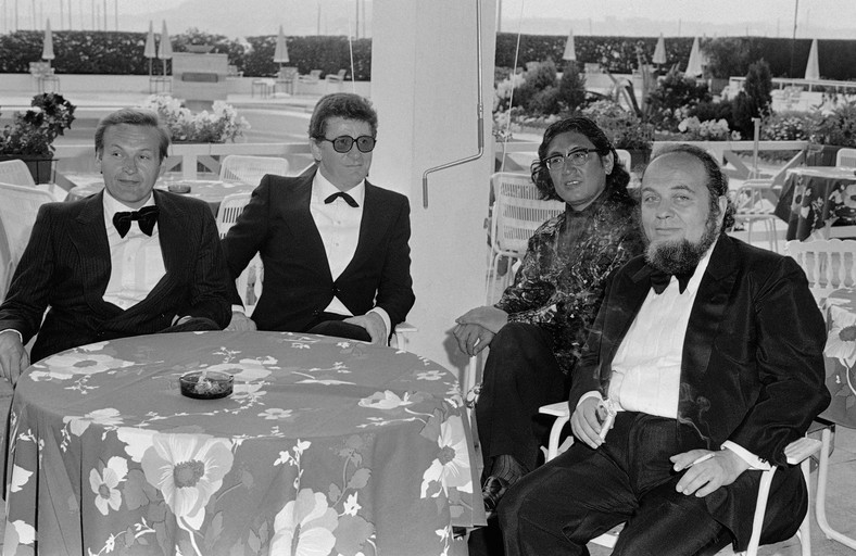 Jerzy Skolimowski, Ermanno Olmi, Nagisa Oshima i Marco Ferreri na festiwalu w Cannes w 1978 roku