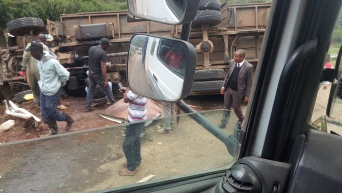 Accident involving trucks and 8 vehicles at the old church along Mai Mahiu