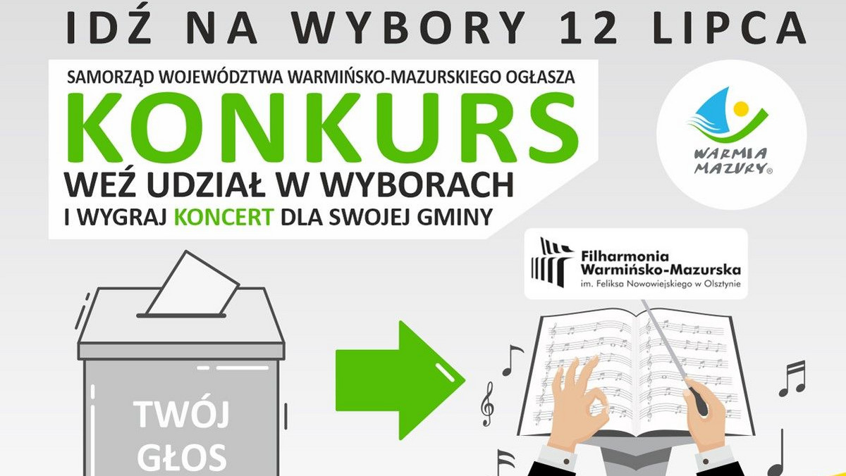 Warmińsko-Mazurskie: władze obiecują koncert za frekwencję