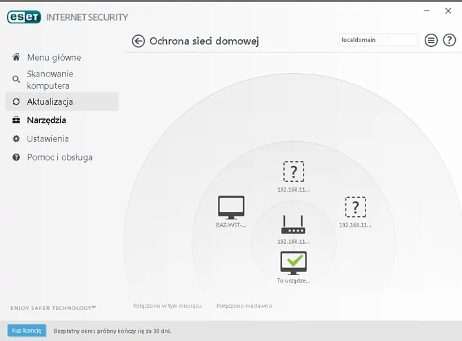 Również telewizory i inne urządzenia w domowej sieci są zagrożone. Eset jako jedyny kandydat w teście ma na oku także takie zagrożenia - oferuje jednak tylko informacje, żadnej ochrony.