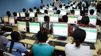 A cross-section of students writing the Unified Tertiary Matriculation Examination (UTME) [thenationonlineng]
