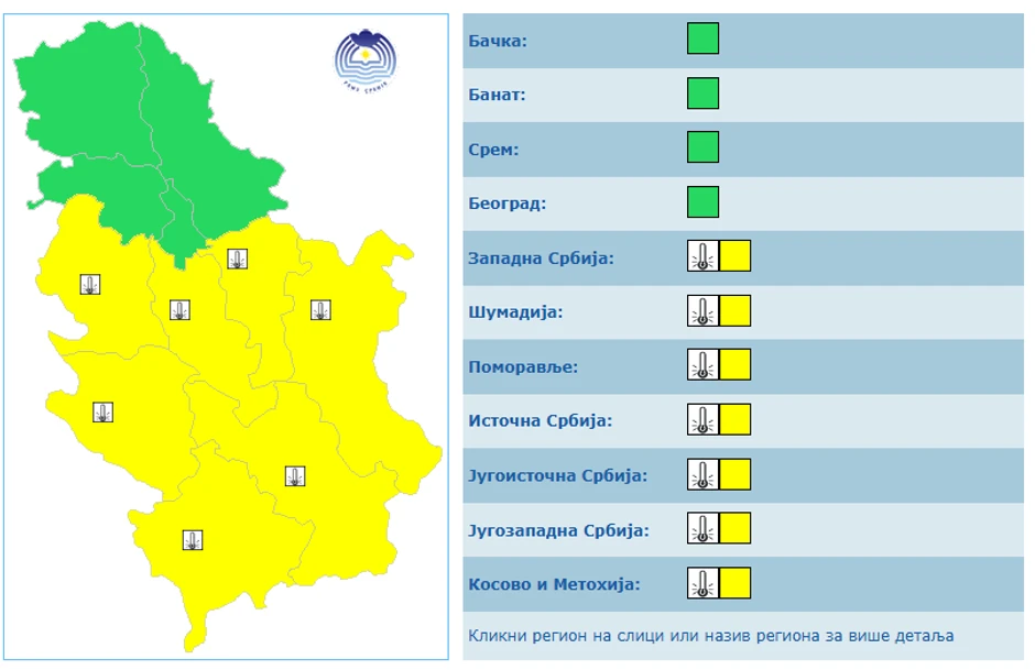 Meteo-alarm za 4. maj