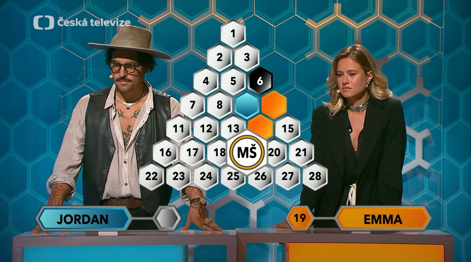 Český herecký pár Jordan Haj a Emma Smetana v AZ-kvíze.