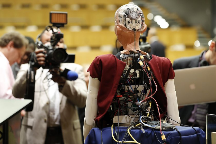 Life-Like Humanoid Robot At United Nations