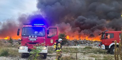 Ogromny pożar składowiska odpadów na Dolnym Śląsku