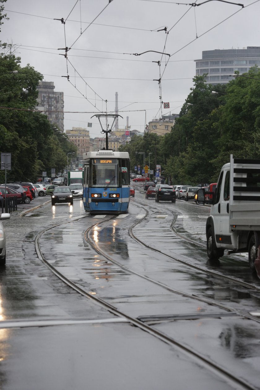 Tramwaj na torowisku