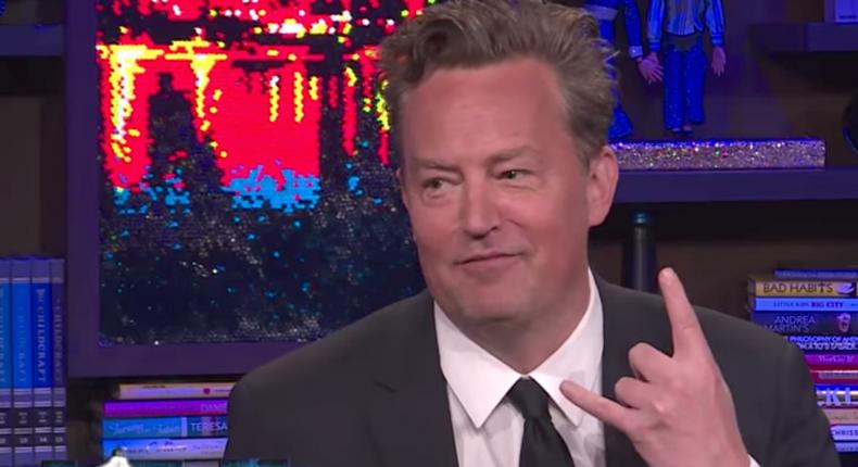 Friends star Matthew Perry on Bravo's Watch What Happens Live.