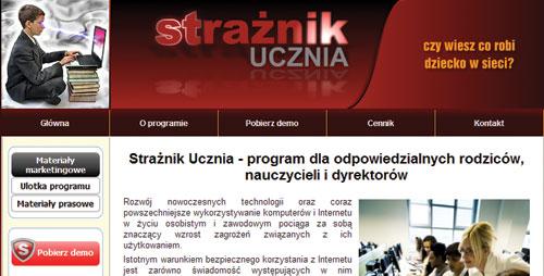 Po zainstalowaniu programu nie uda się nam wejść na stronę www.straznikucznia.pl Program blokuje do niej dostęp z uwagi na występowanie zabronionych słów. Podobnie dzieje się z witryną internetową Komputer Świata