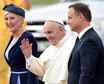Agata Duda na spotkaniu z papieżem Franciszkiem w ramach Światowych Dni Młodzieży