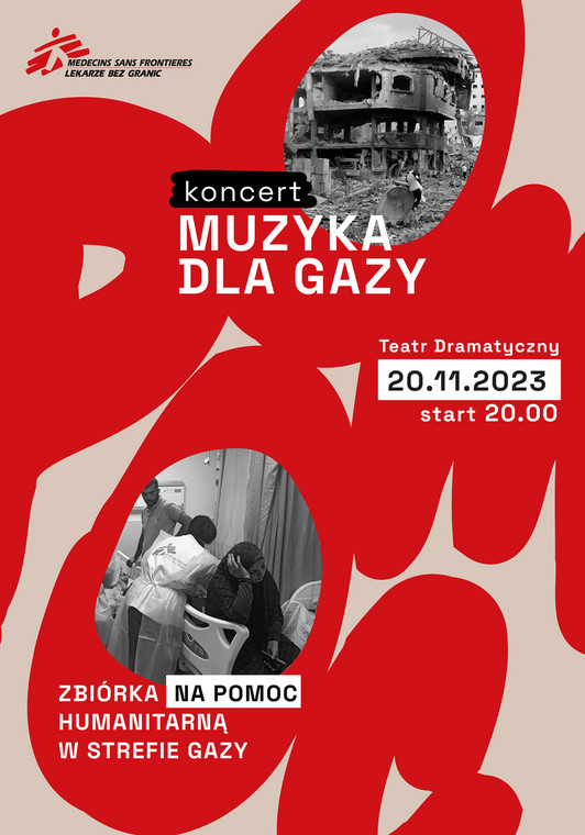 plakat koncert dla gazy