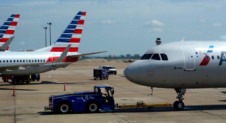 An A321 operated by American Airlines. This is not the plane involved in the incident.